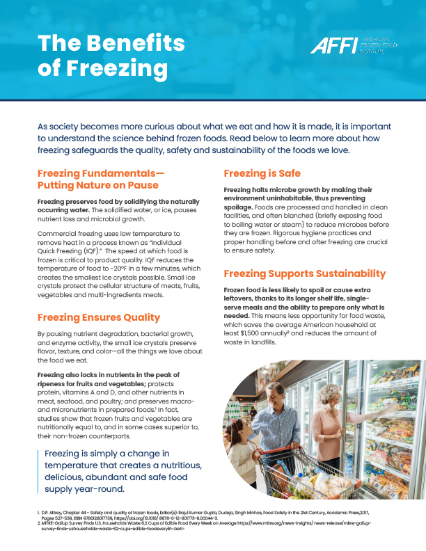 The Benefits of Freezing Fact Sheet